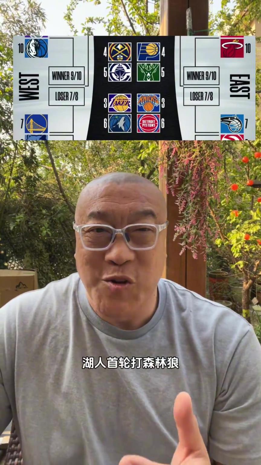 湖人打森林狼！馬?。褐灰獤|契奇像上賽季打戈貝爾那樣就行