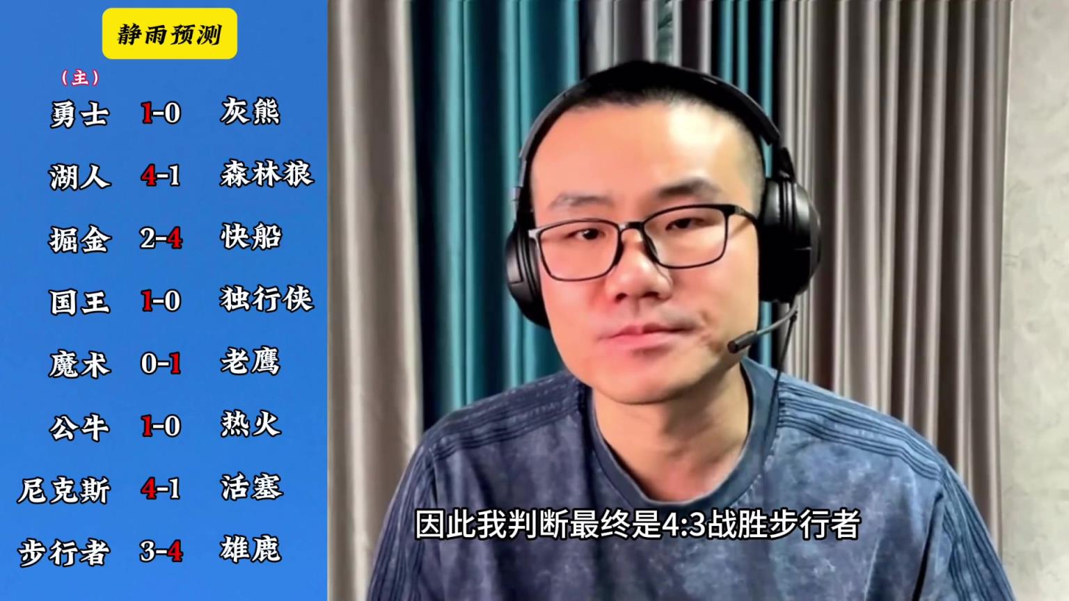 你同意嗎？靜雨對(duì)東西部季后賽球隊(duì)的預(yù)測(cè)：勇贏熊 湖船尼鹿晉級(jí)